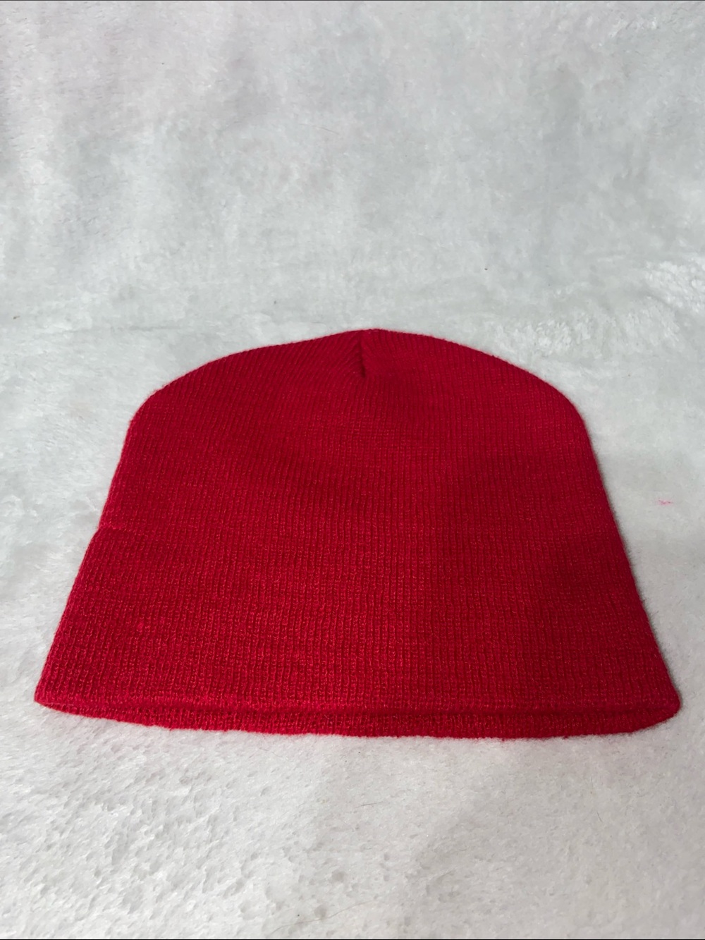 Kids Red Knit Beanie Hat